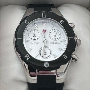 Michele Jellybean Balck Dial with Black Sikicone Strap Women’s Watch